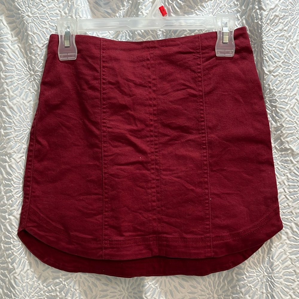 Altar’d State Burgundy Mini Skirt